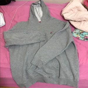 gray fila hoodie